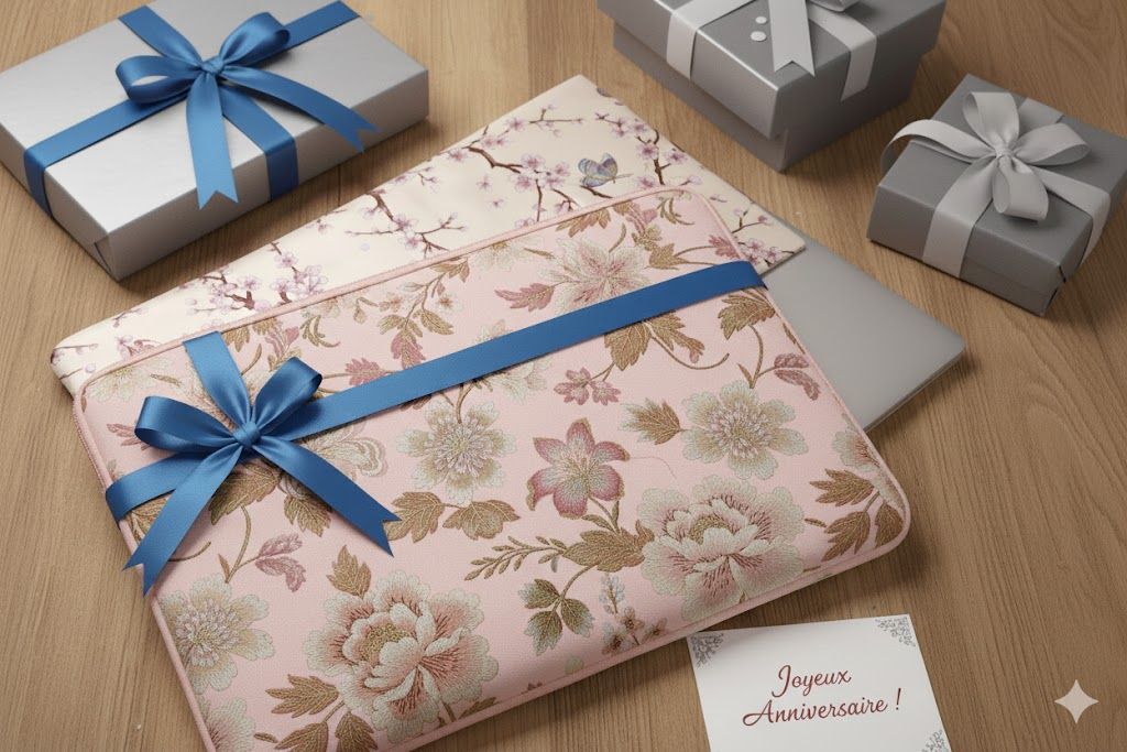 Cadeau élégamment emballé avec soin, illustrant l’art d’offrir et de partager des moments précieux.